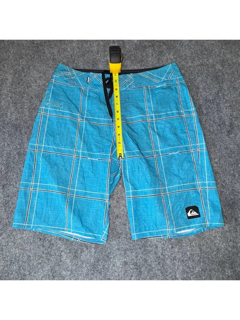 Quiksilver Blue Pinstripe Surf Board Shorts Mens MD Vtg y2k 90s Rare